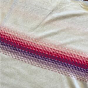 Colorful Checkered Pattern Vintage T Shirt fabric